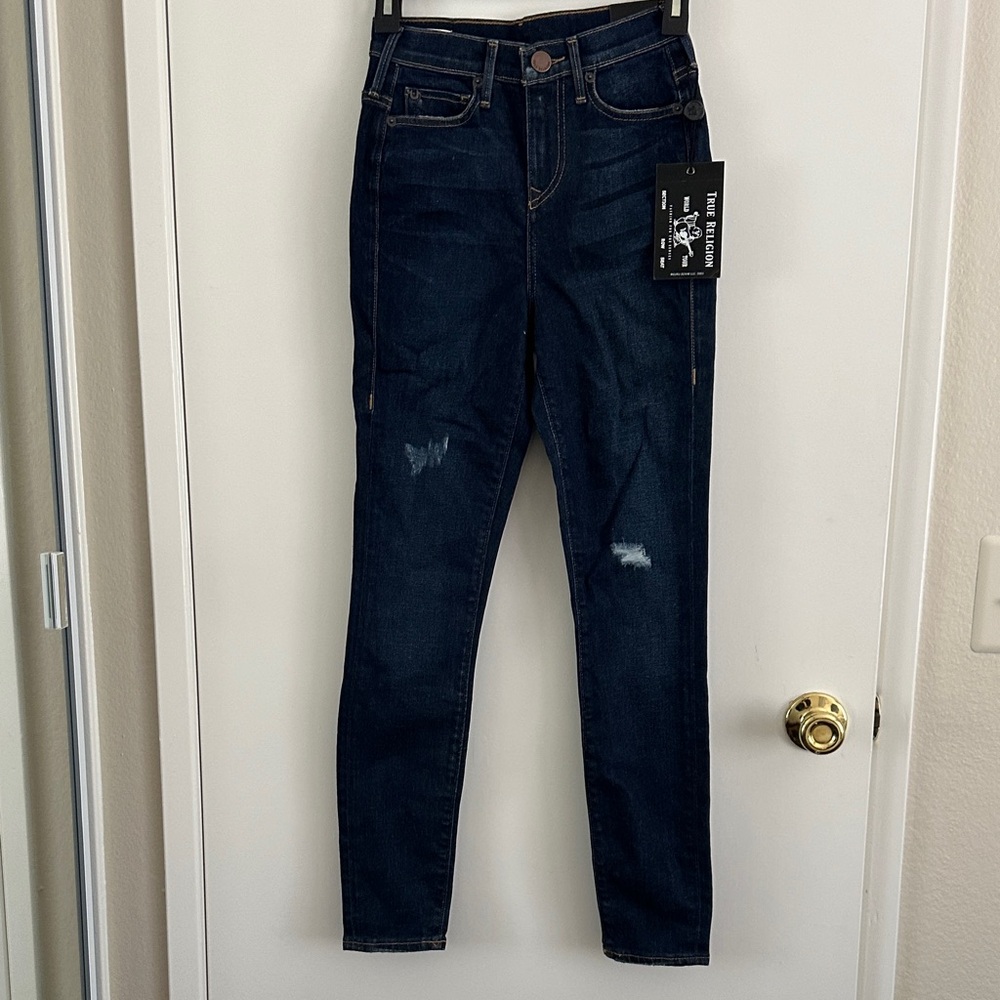 True Religion High Rise Dark Blue Jeans